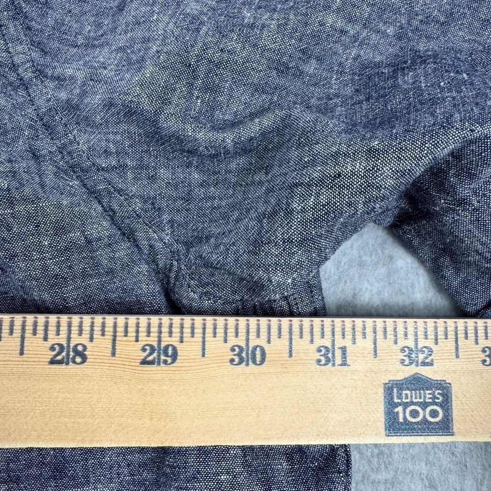 Tommy Hilfiger Shirt Mens 3XLT Gray Linen Cotton Short Sleeve Big Tall Summer - Picture 8 of 10